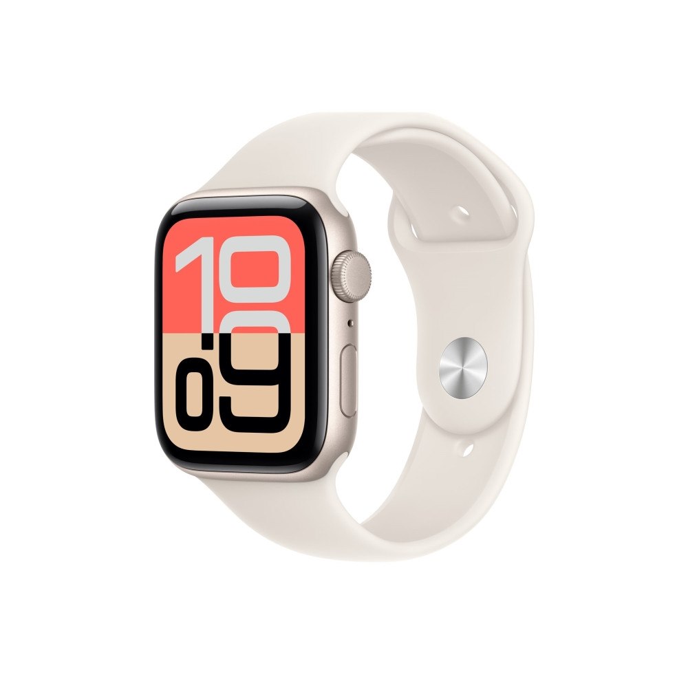 Apple Apple Watch SE 3 (GPS) - stjärnljusaluminium - smart klocka med sportband - starlight - 64 GB