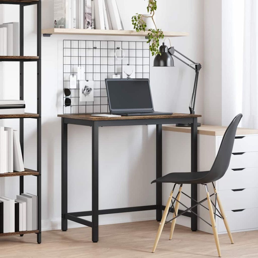 vidaXL bord Rökt ek 100 x 50 x 76,5 cm Konstruerat trä och stål