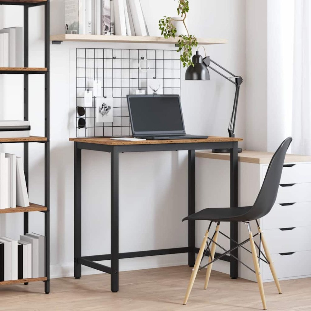 vidaXL bord Gammalt trä 100 x 50 x 76,5 cm Konstruerat trä och stål