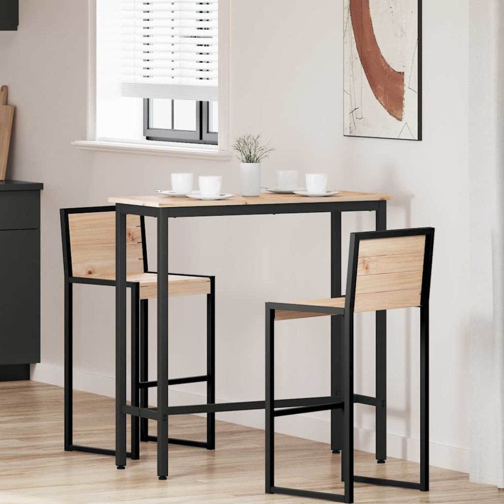 vidaXL bord Naturfärg 100 x 40 x 101 cm Konstruerat trä och stål