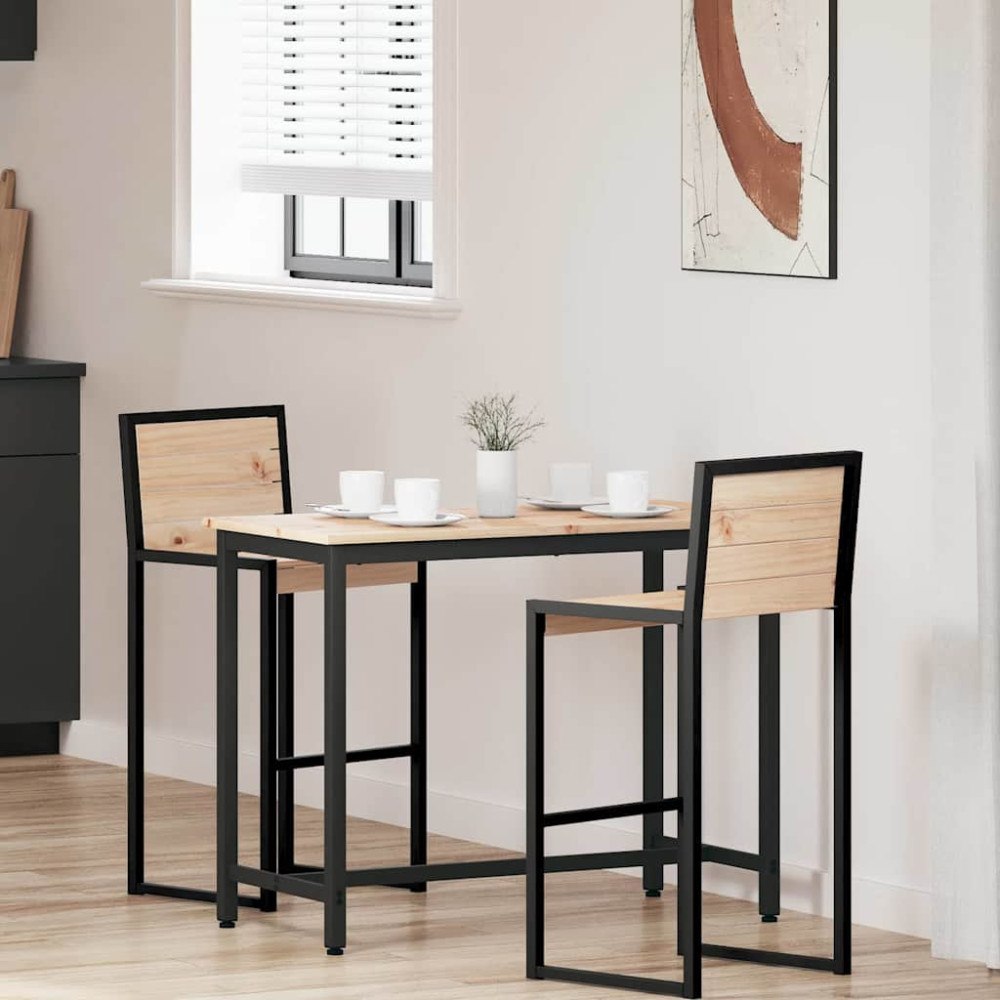 vidaXL bord Naturfärg 100 x 50 x 77 cm Konstruerat trä och stål