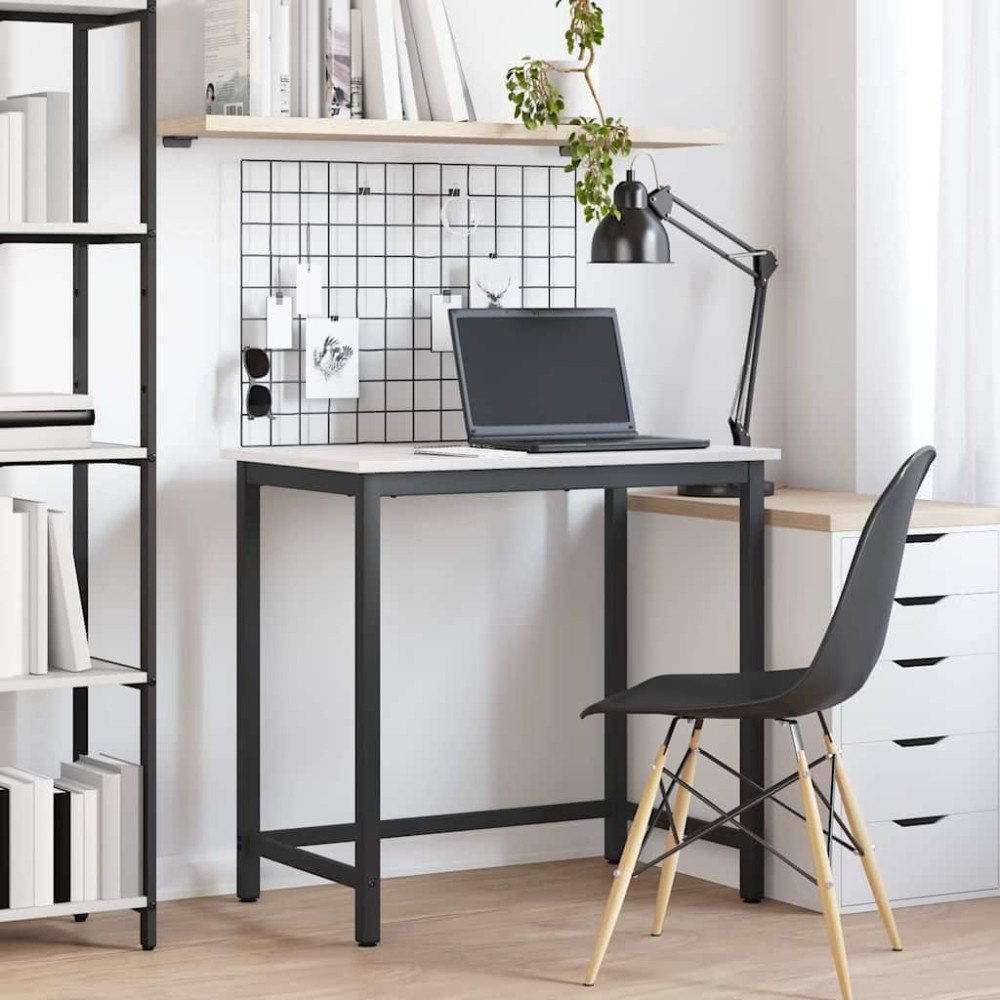 vidaXL bord Vit 80 x 50 x 77 cm Konstruerat trä och stål