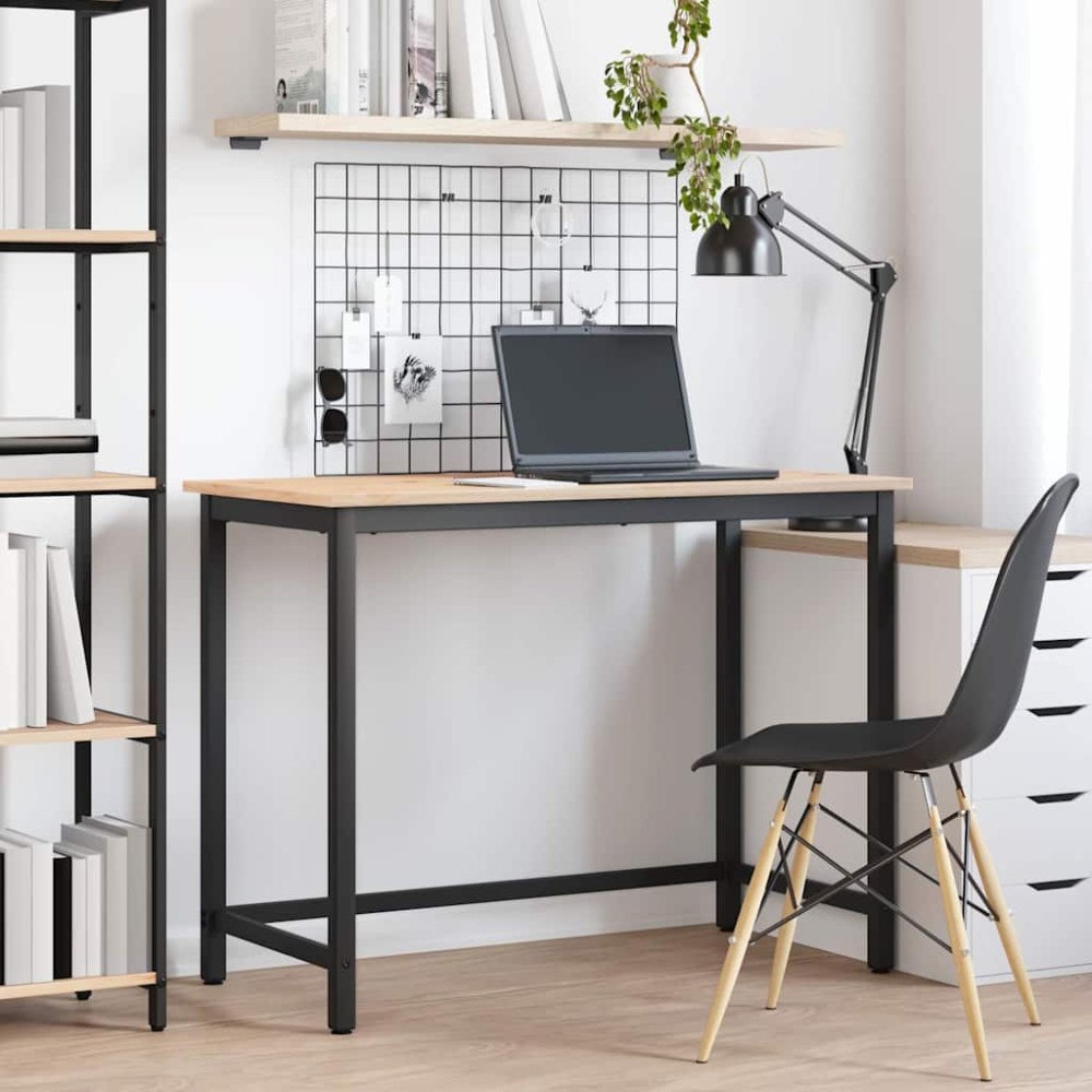 vidaXL bord Naturfärg 100 x 50 x 77 cm Konstruerat trä och stål