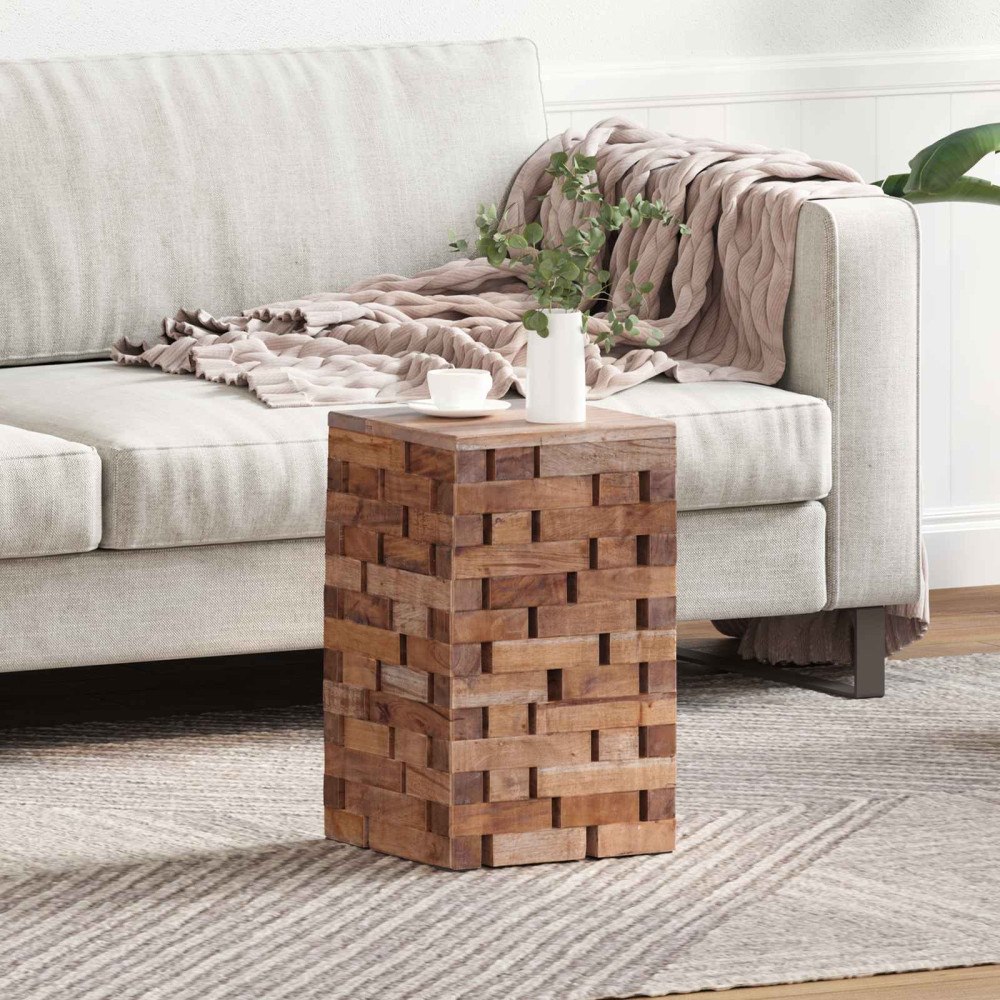 vidaXL Pall Naturfärg 29 x 29 x 48 cm Massivt återvunnet trä