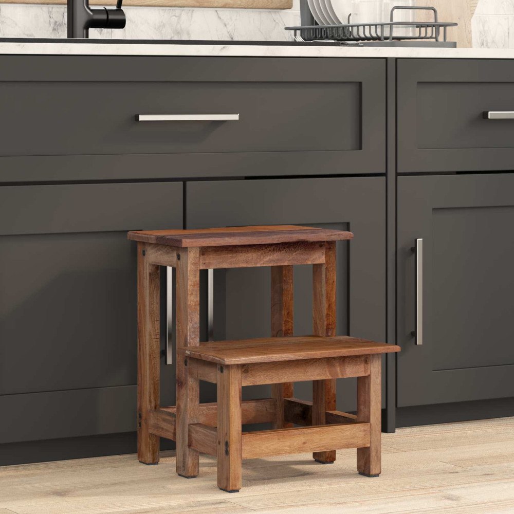 vidaXL Pall Naturfärg 37 x 37 x 46 cm Mahognyträ