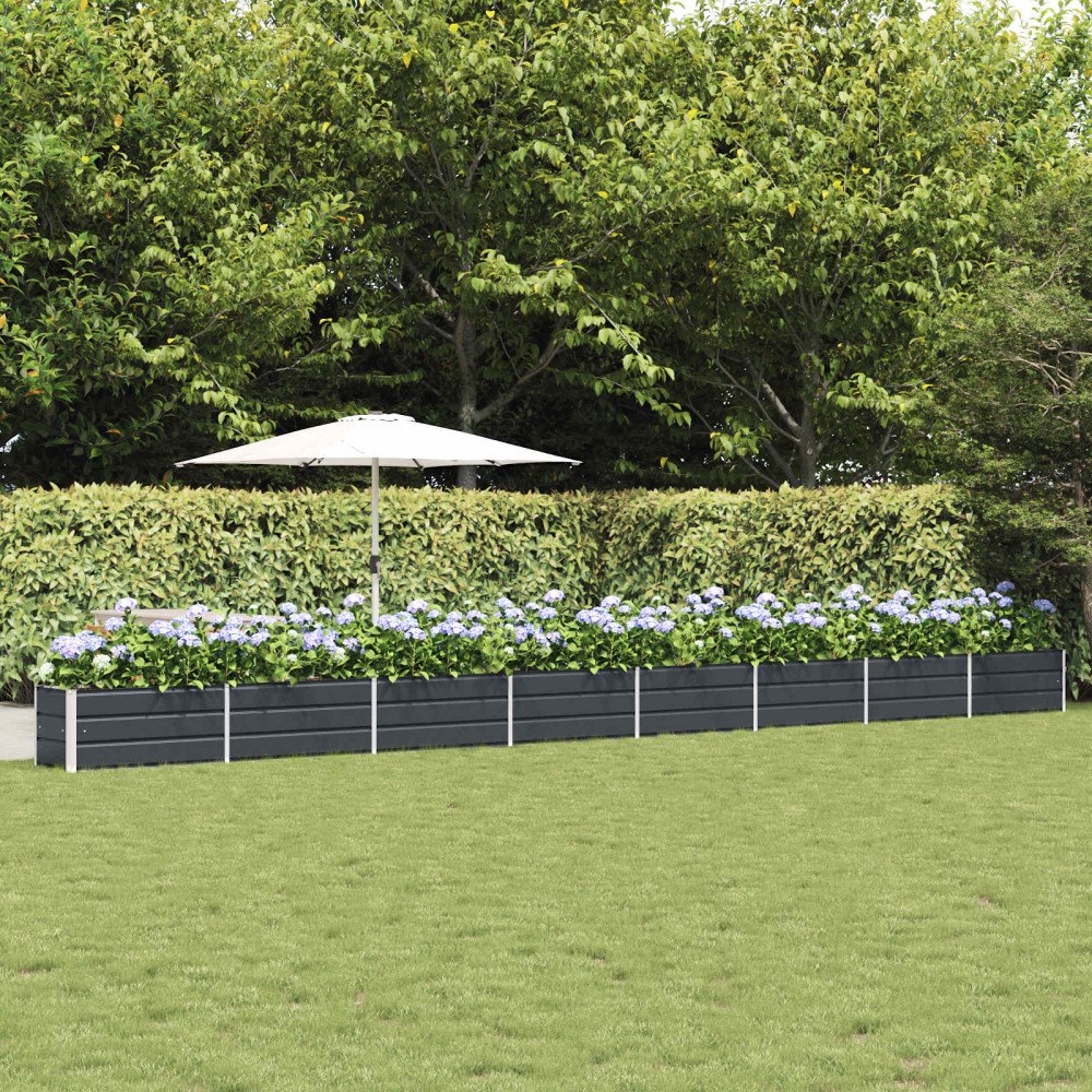 vidaXL Planteringskärl Antracit 480 x 50 x 45 cm Galvaniserat Stål