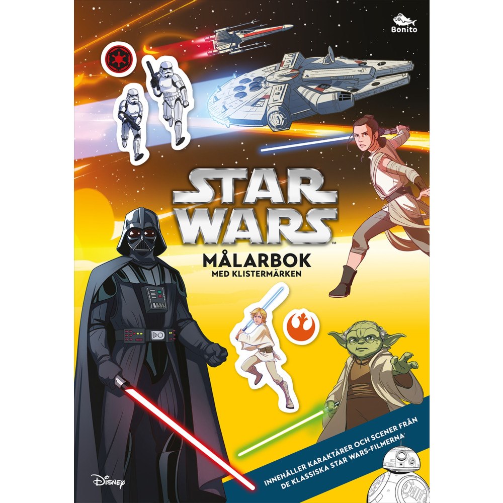 Bonito Star Wars: Målarbok med klistermärken (häftad)