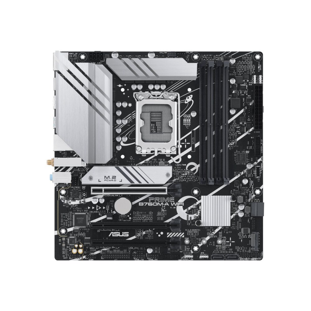 ASUS ASUS PRIME B760M-A WIFI - moderkort - micro ATX - LGA1700-uttag - B760
