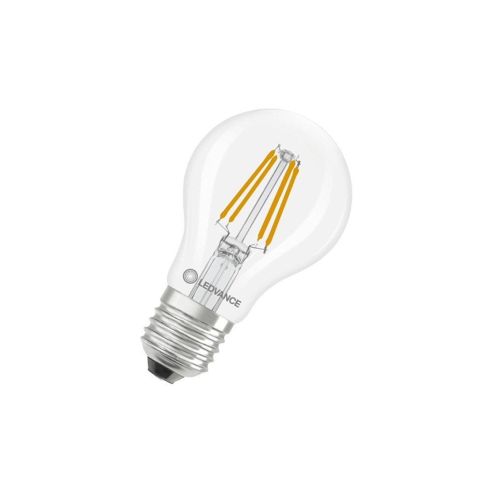 LEDVANCE LEDVANCE PERFORMANCE - LED-glödlampa med filament - form: A40 - klar finish - E27 - 3.4 W - varmt vitt ljus - 2700 K