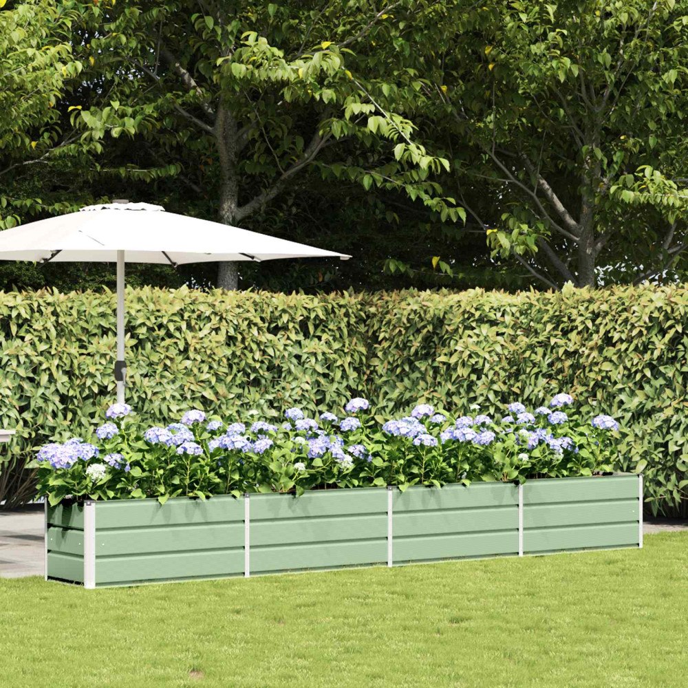 vidaXL Planteringskärl Pastellgrön 480 x 50 x 45 cm Galvaniserat Stål