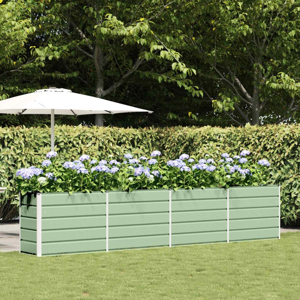 vidaXL Planteringskärl Pastellgrön 480 x 50 x 45 cm Galvaniserat Stål