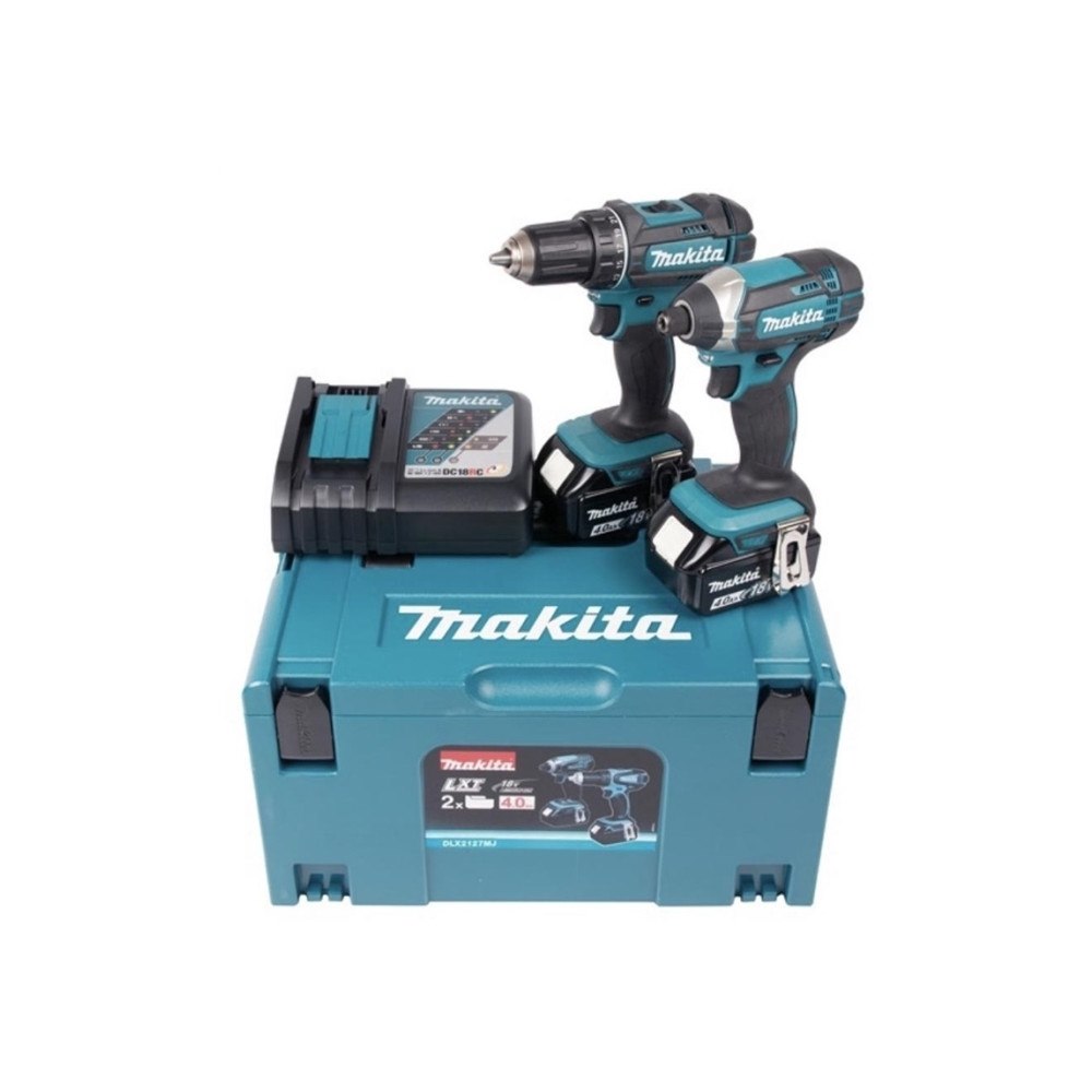 Makita Makita verktygssats DLX2127MJ 18V 2X4.0Ah Li-ion (DDF482+DTD...
