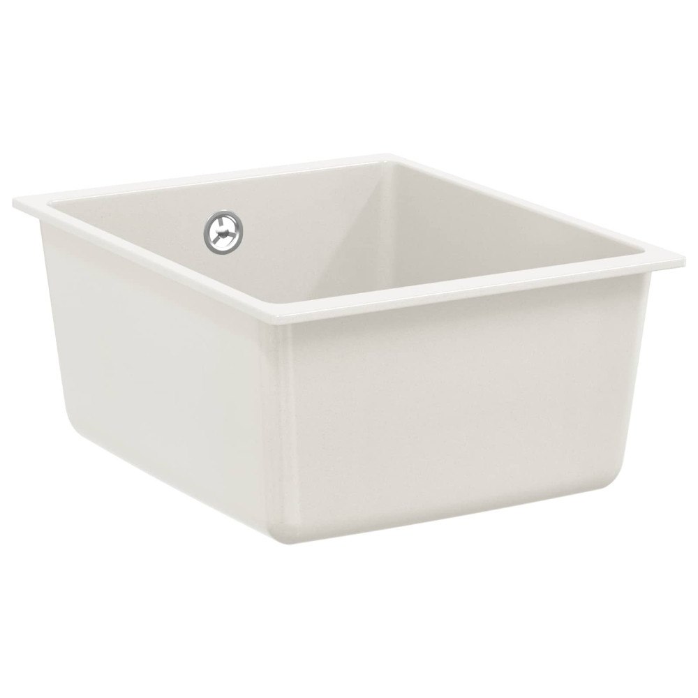 vidaXL Diskho Vit 370 x 460 mm 80% Kvarts och 20% Resin