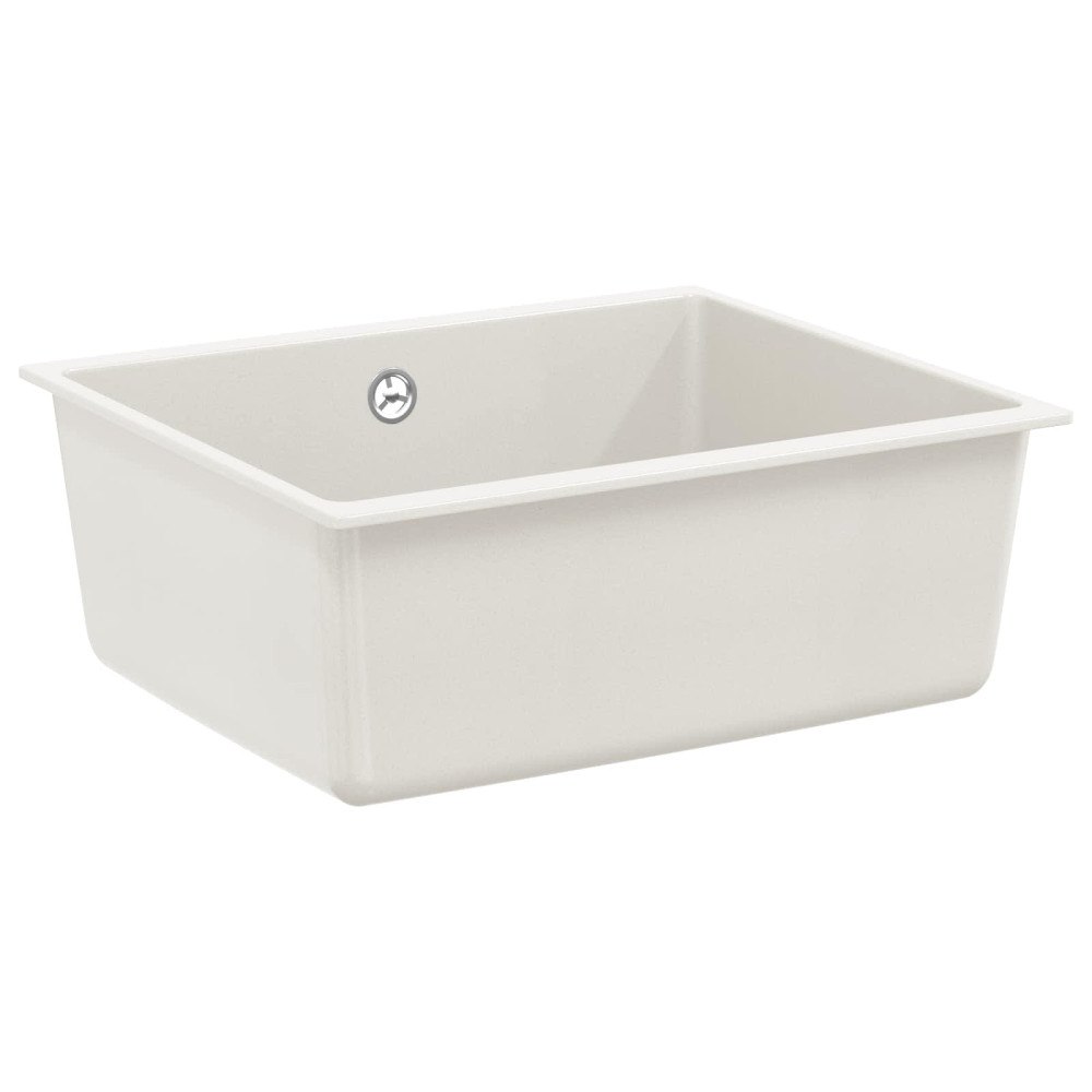 vidaXL Diskho Vit 530 x 460 mm 80% Kvarts och 20% Resin