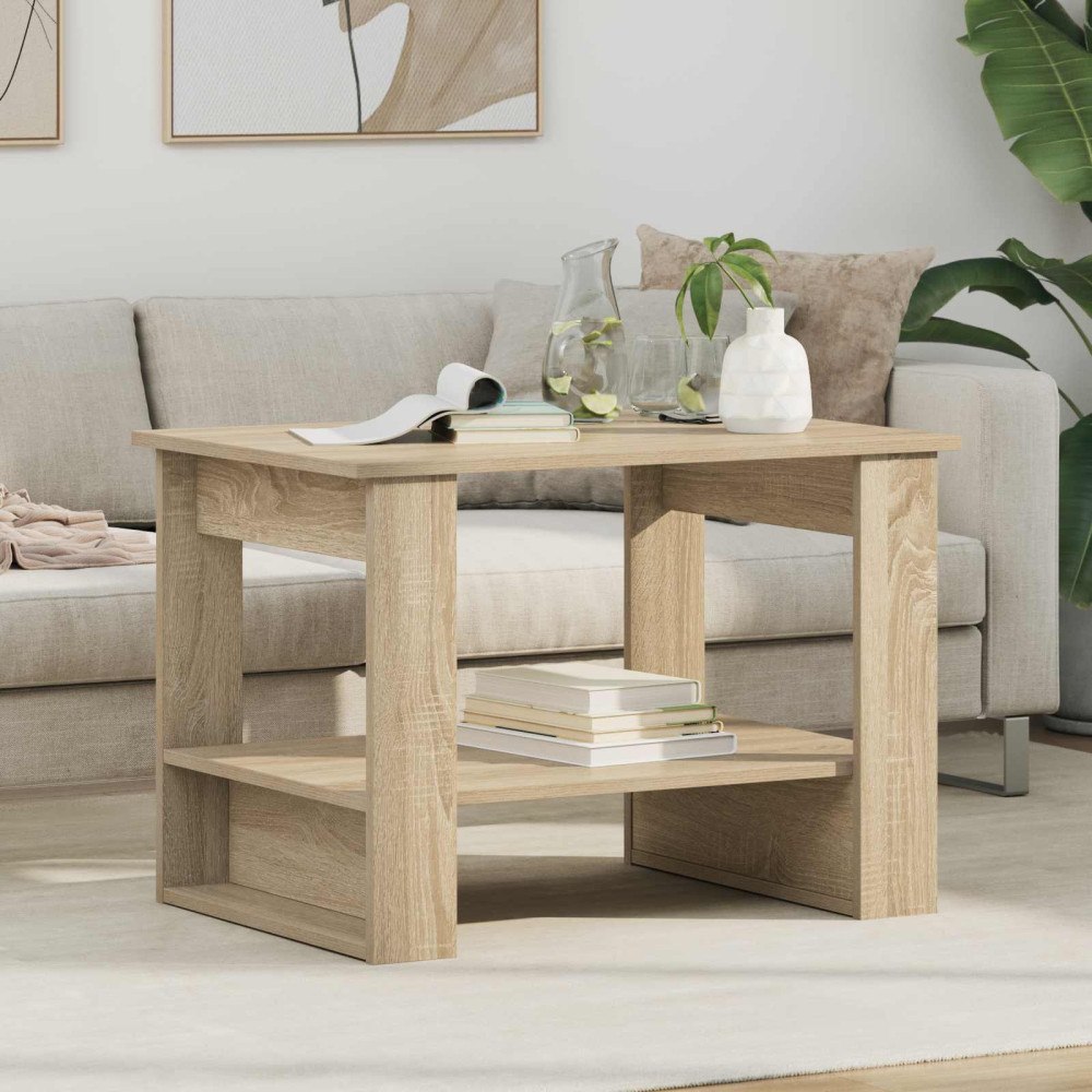 vidaXL Kaffeebord Sonoma-ek 72 x 50 x 50 cm Konstruerat trä