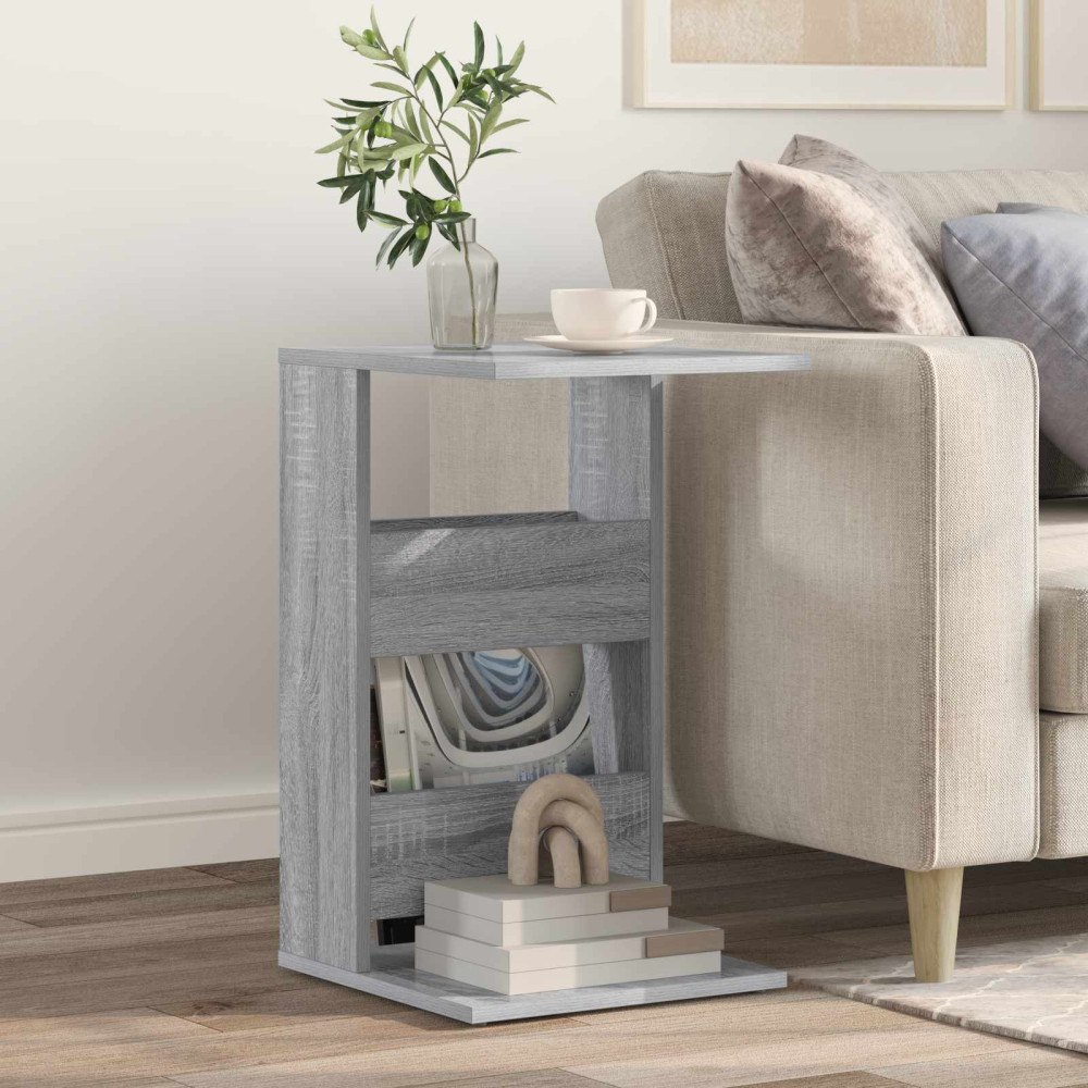 vidaXL Sidobord Grå Sonoma 40 x 35 x 60,5 cm Konstruerat trä