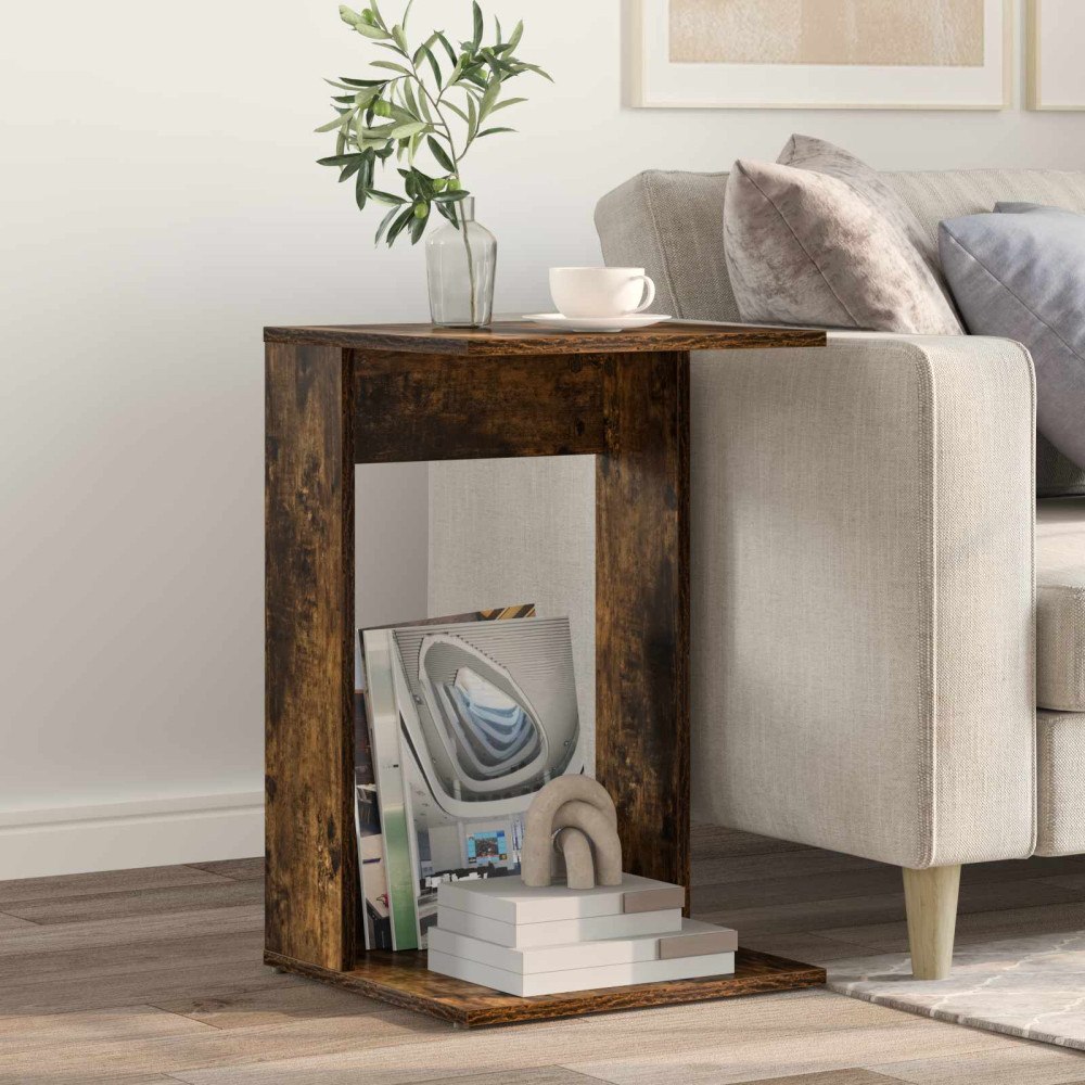 vidaXL Sidobord Rökt ek 40 x 38 x 62,5 cm Konstruerat trä