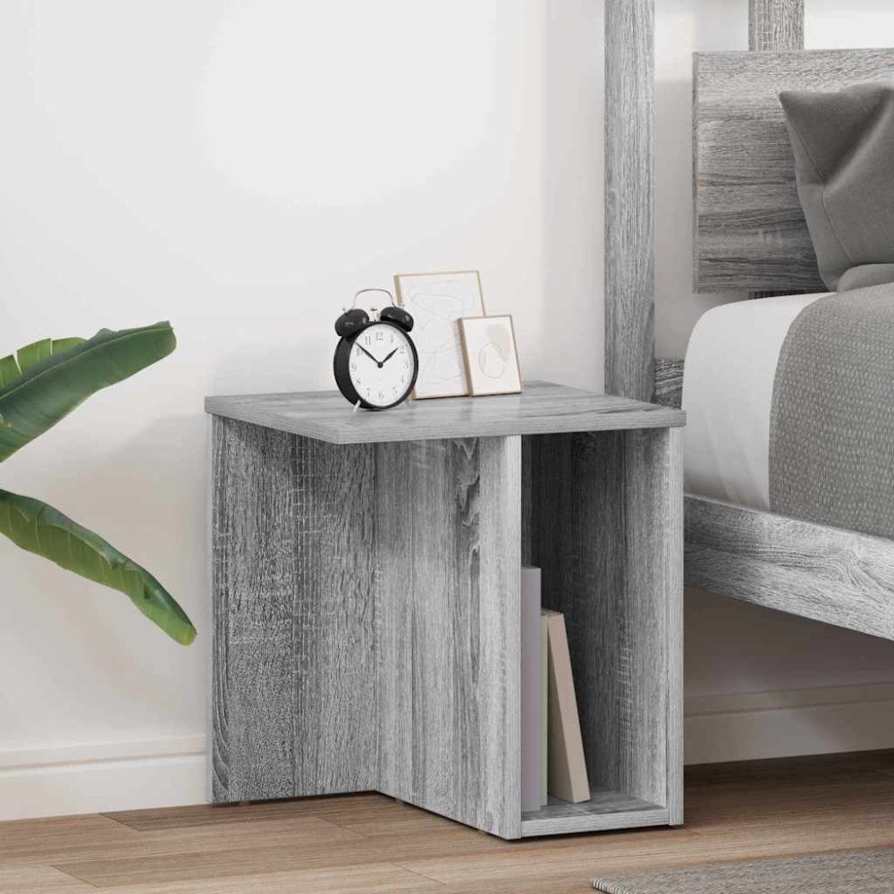 vidaXL Sidobord 2 pcs Grå Sonoma 37 x 32 x 40 cm Konstruerat trä