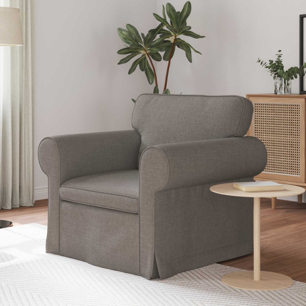 vidaXL Soffa 60cm Taupe Metall