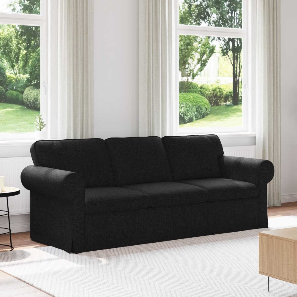 vidaXL Soffa 180cm Svart Metall