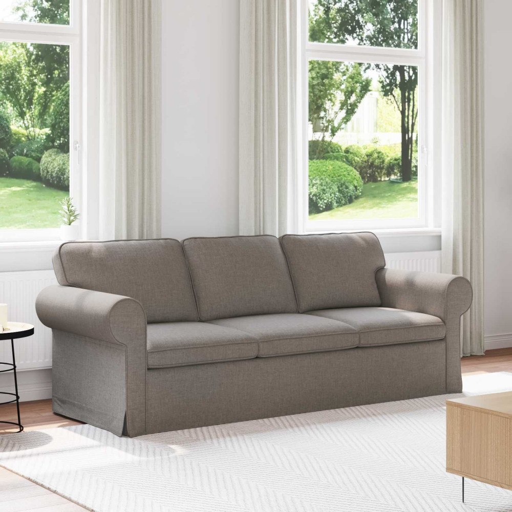 vidaXL Soffa 180cm Taupe Metall