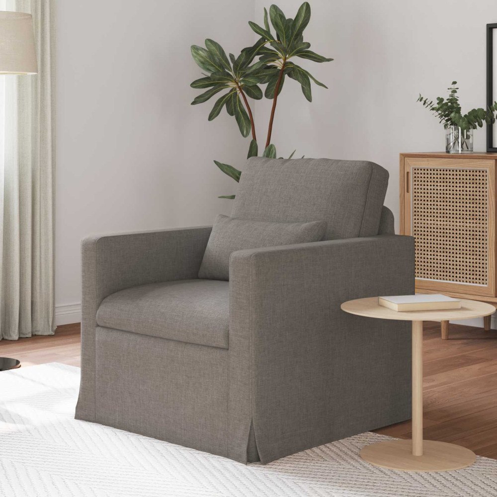 vidaXL Soffa 60cm Taupe Metall