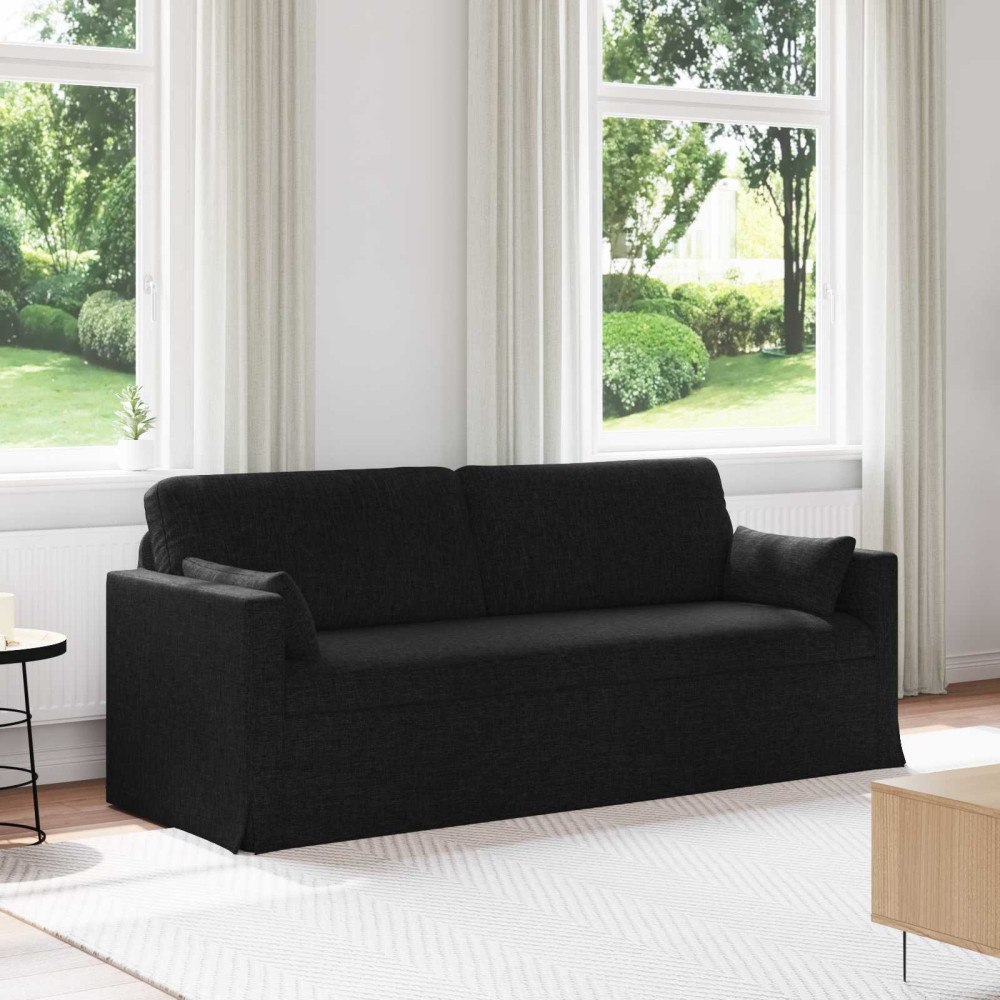 vidaXL Soffa 180cm Svart Metall