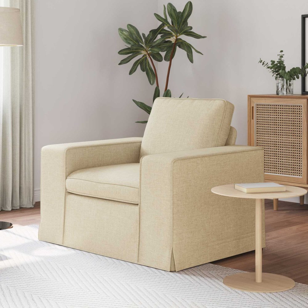 vidaXL Soffa Kräm 102 x 80 x 82 cm Metall