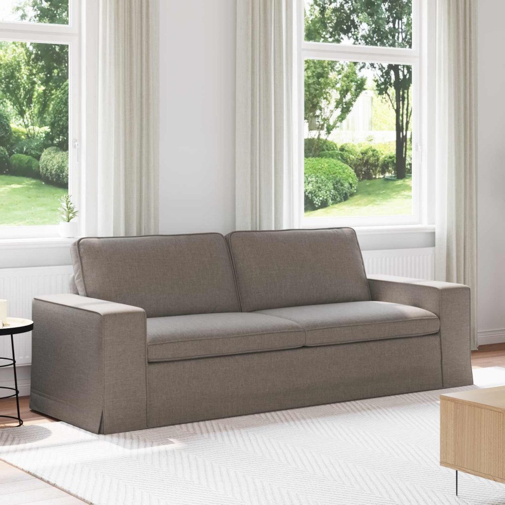 vidaXL Soffa 180cm Taupe Metall
