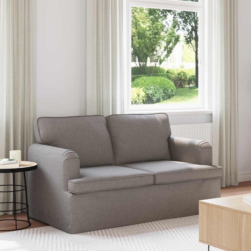 vidaXL Soffa Taupe 142 x 80 x 85 cm Metall