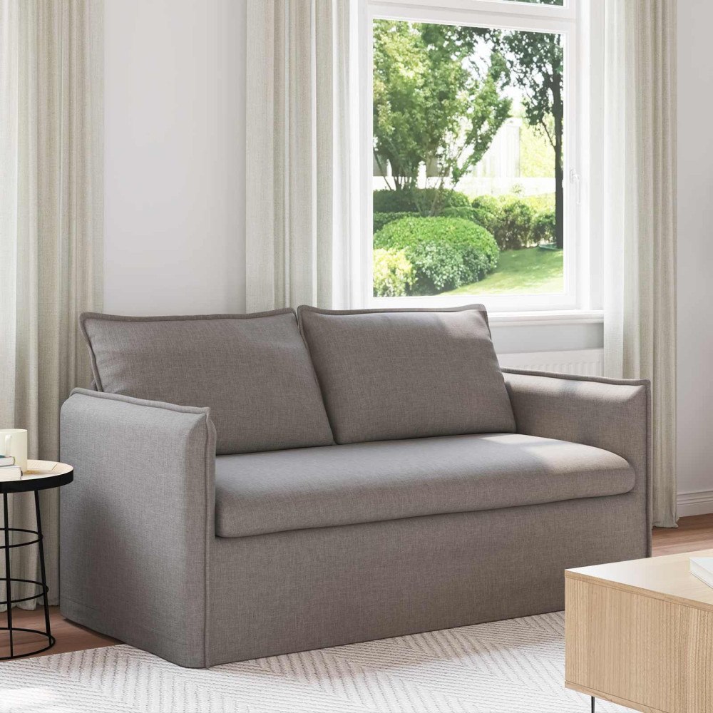 vidaXL Soffa Taupe 195 x 82 x 85 cm Metall