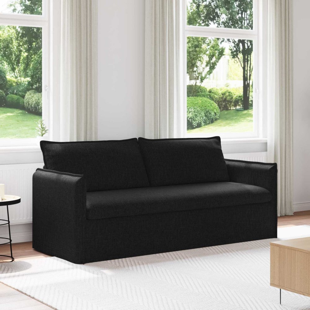 vidaXL Soffa 180cm Svart Metall