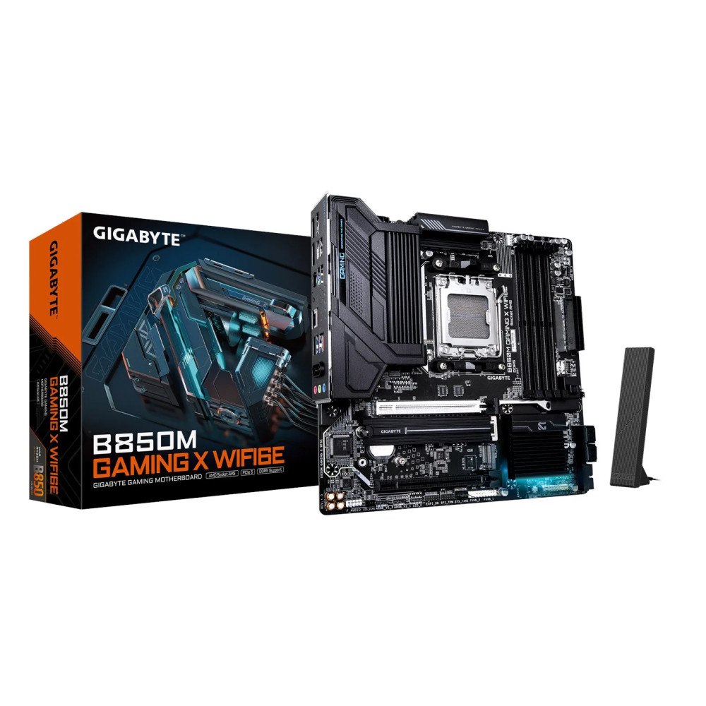 Gigabyte Technology GIGABYTE B850M AORUS ELITE WIFI6E, AMD, AM5-sockel, AMD Ryze...
