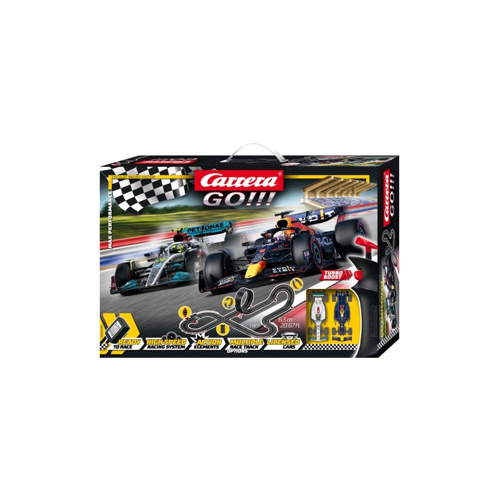 Carrera Carrera GO!!! Max Performance, Set med racingfordon och bana...