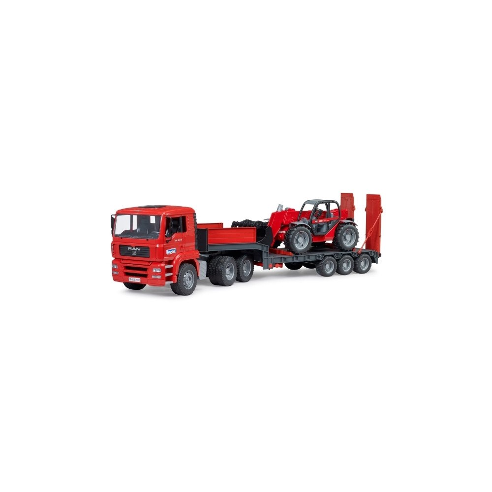 Bruder Bruder MAN TGA Low loader truck with Manitou telehandler toy