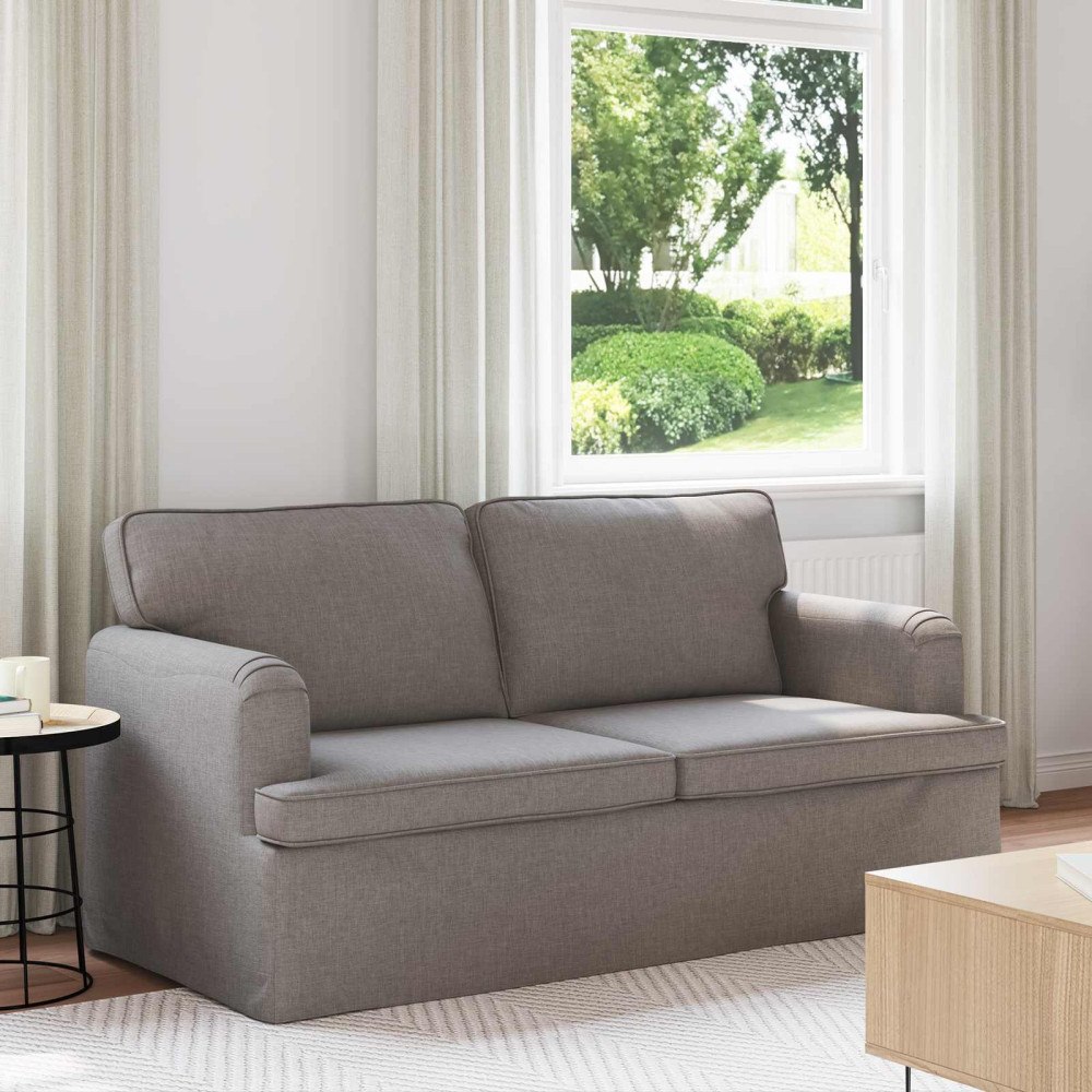 vidaXL Soffa 140cm Taupe Metall