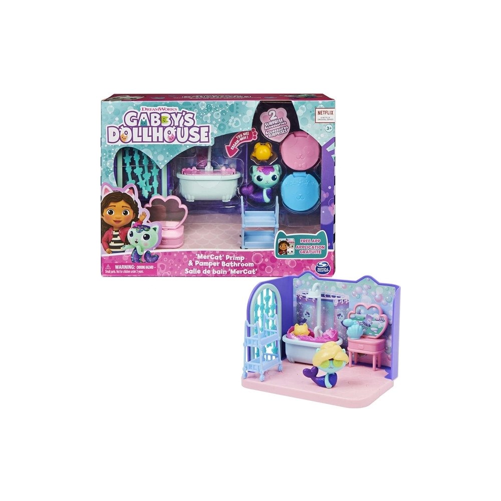 Spin Master Gabbys Dollhouse Deluxe Room Bathroom, Fig. (with a seakill...
