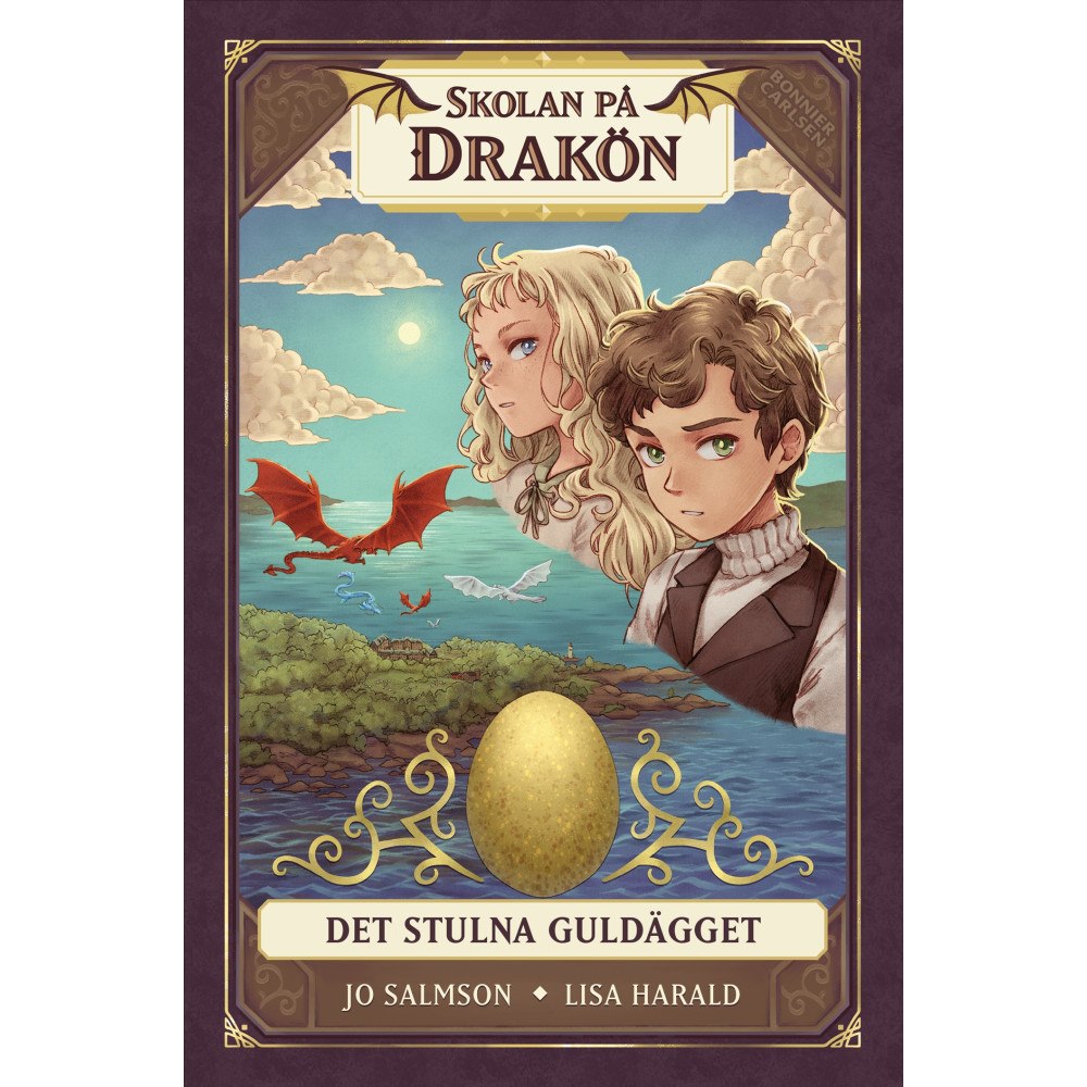 Jo Salmson Skolan på Drakön. Det stulna guldägget (bok, kartonnage)