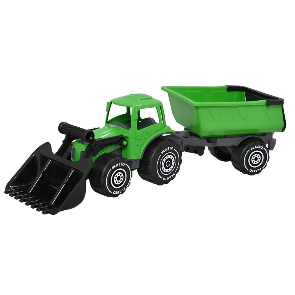 No Brand Traktor med frontlastare PLASTO 56cm