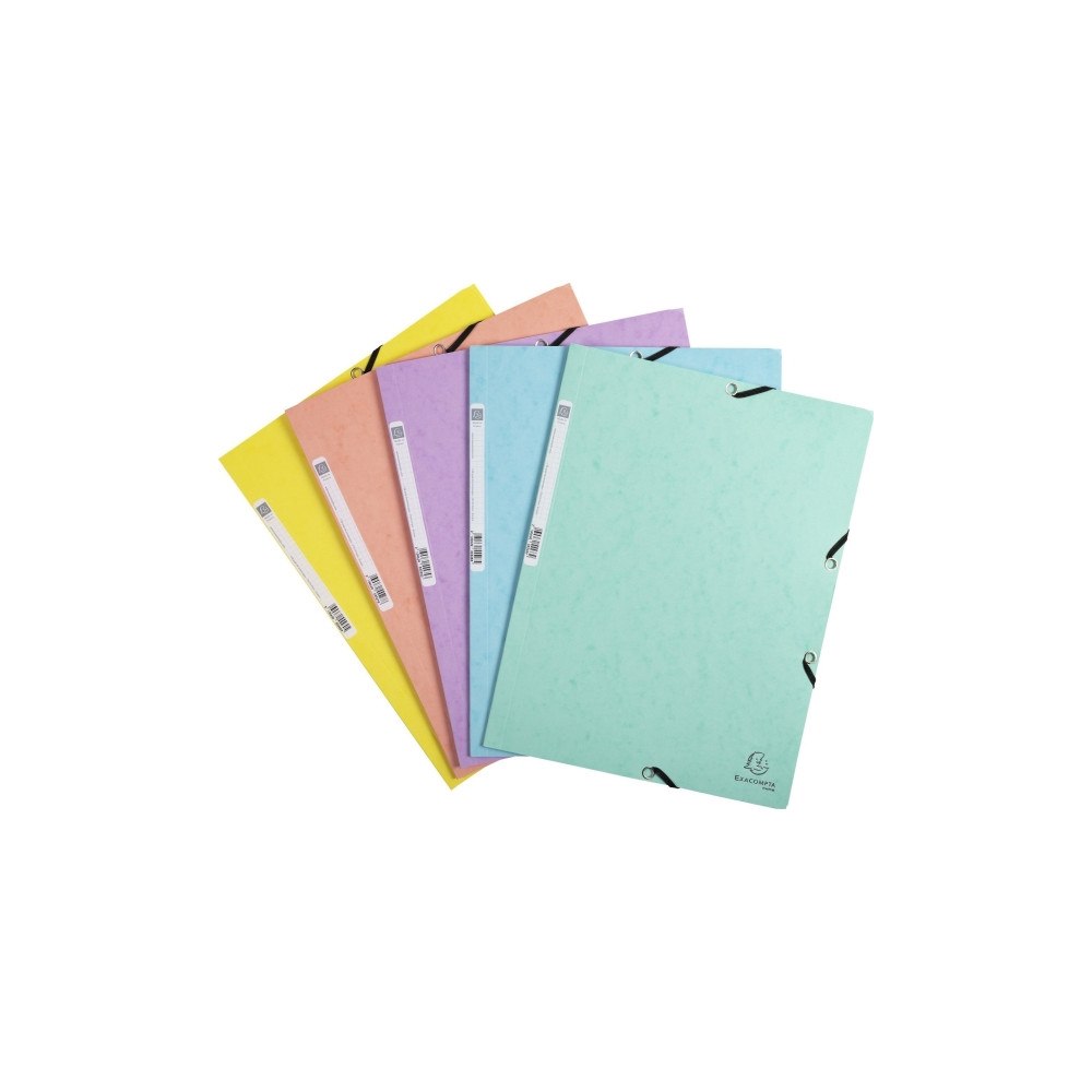 EXACOMPTA Elastisk mapp Exacompta Aquarel, blandade färger, förpacknin...