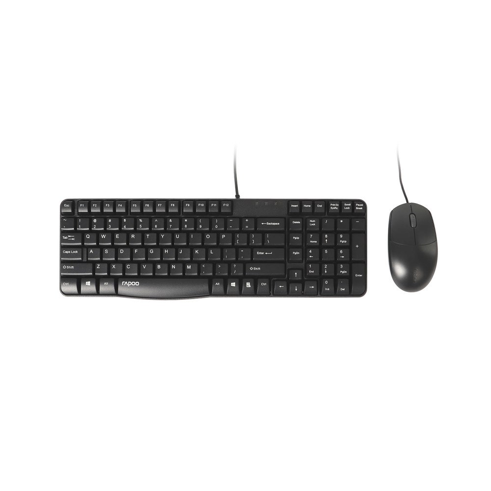 RAPOO Keyboard/Mice Set NX1820 Wired USB Black