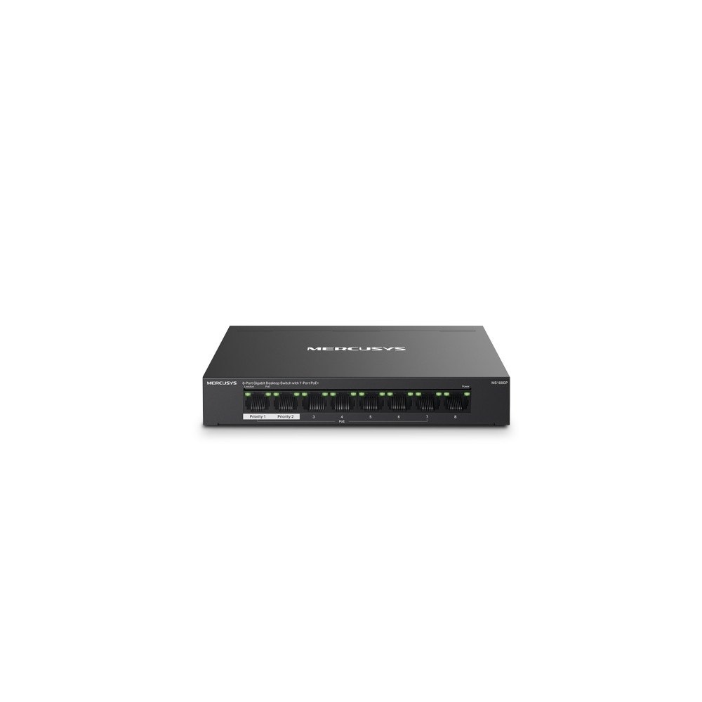 Mercusys Mercusys MS108GP, hanterad, Gigabit Ethernet (10/100/1000),...