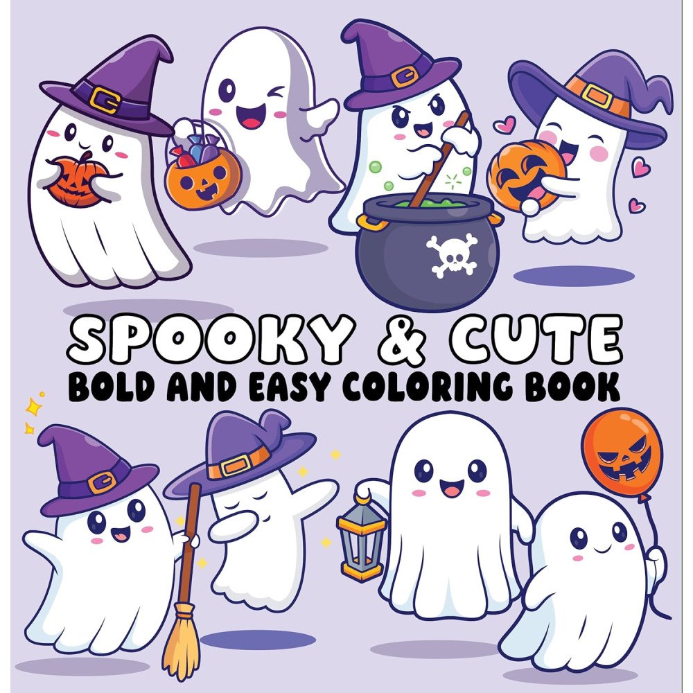 Page Publications Spooky & Cute Bold and Easy Coloring Book (häftad, eng)