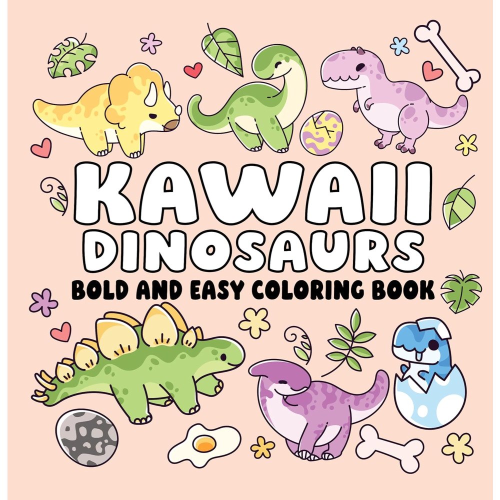 Page Publications Kawaii Dinosaurs Bold and Easy Coloring Book (häftad, eng)