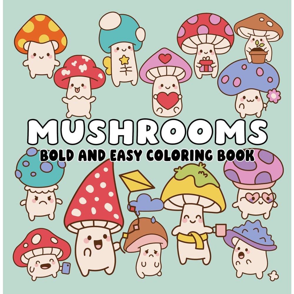 Page Publications Mushrooms Bold and Easy Coloring Book (häftad, eng)