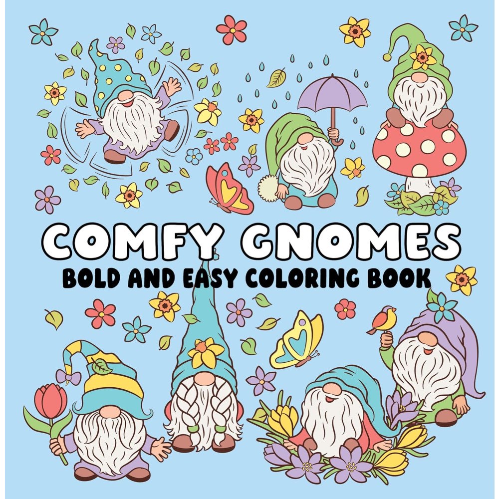 Page Publications Comfy Gnomes Bold and Easy Coloring Book (häftad, eng)