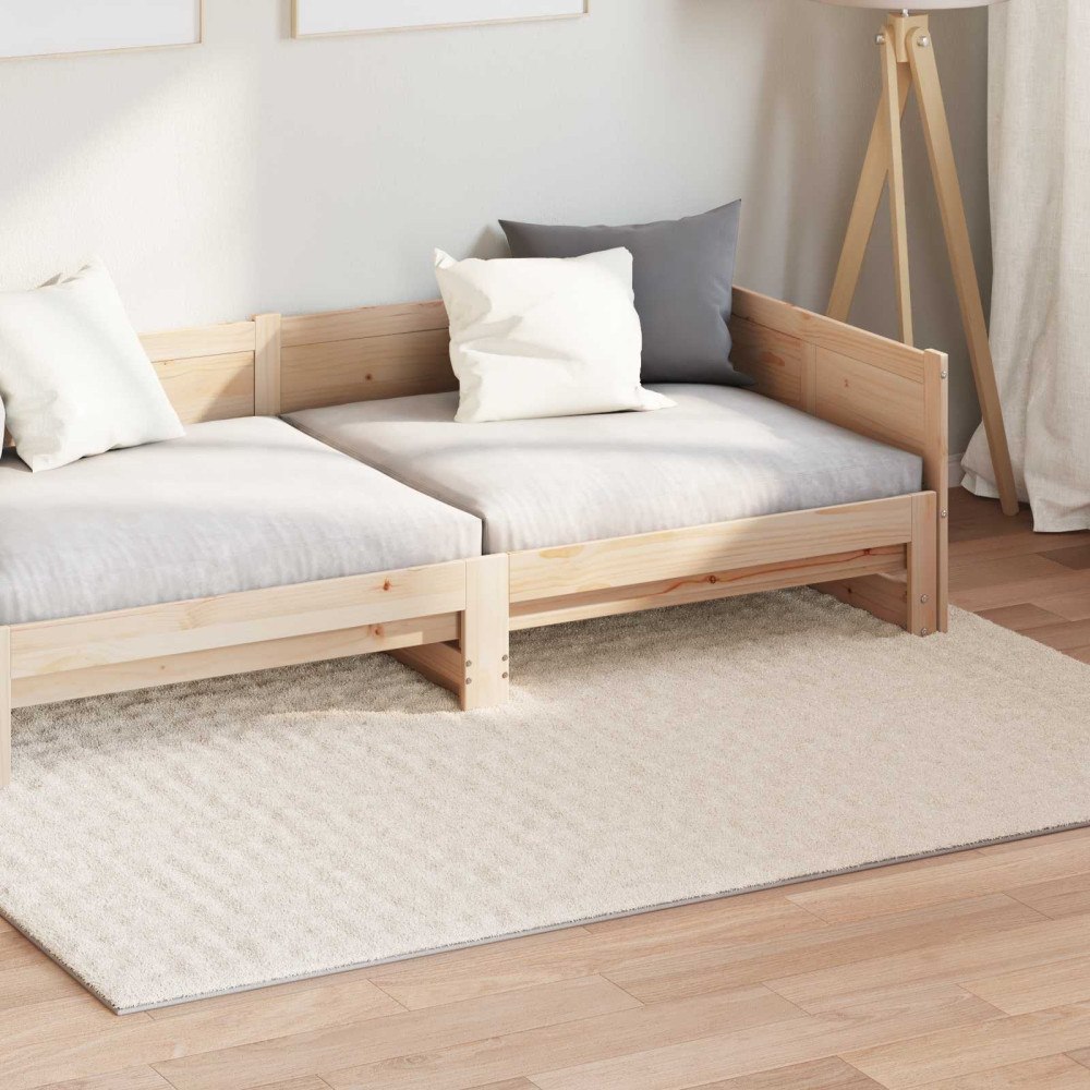 vidaXL Områdesmattor Rektangulär SIROLO Beige 170 x 120 cm Polyester