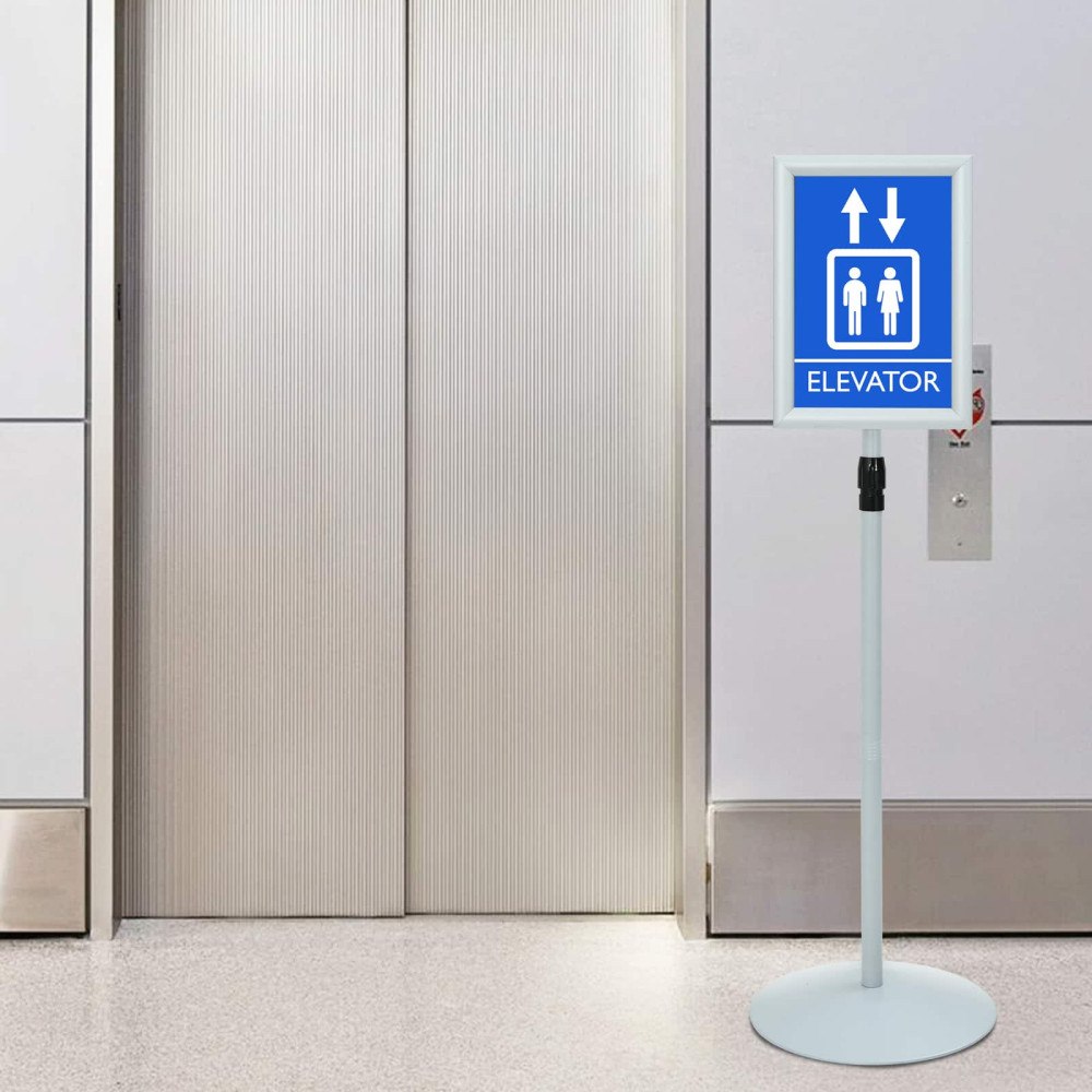 vidaXL Pedestal affischställ Silver 33 x 33 x 123 cm PVC och stål