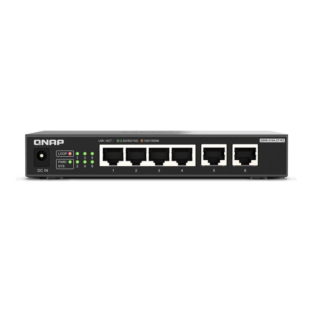 Qnap Systems QNAP QSW-2104-2T-R2 - switch - 6 portar - ohanterad