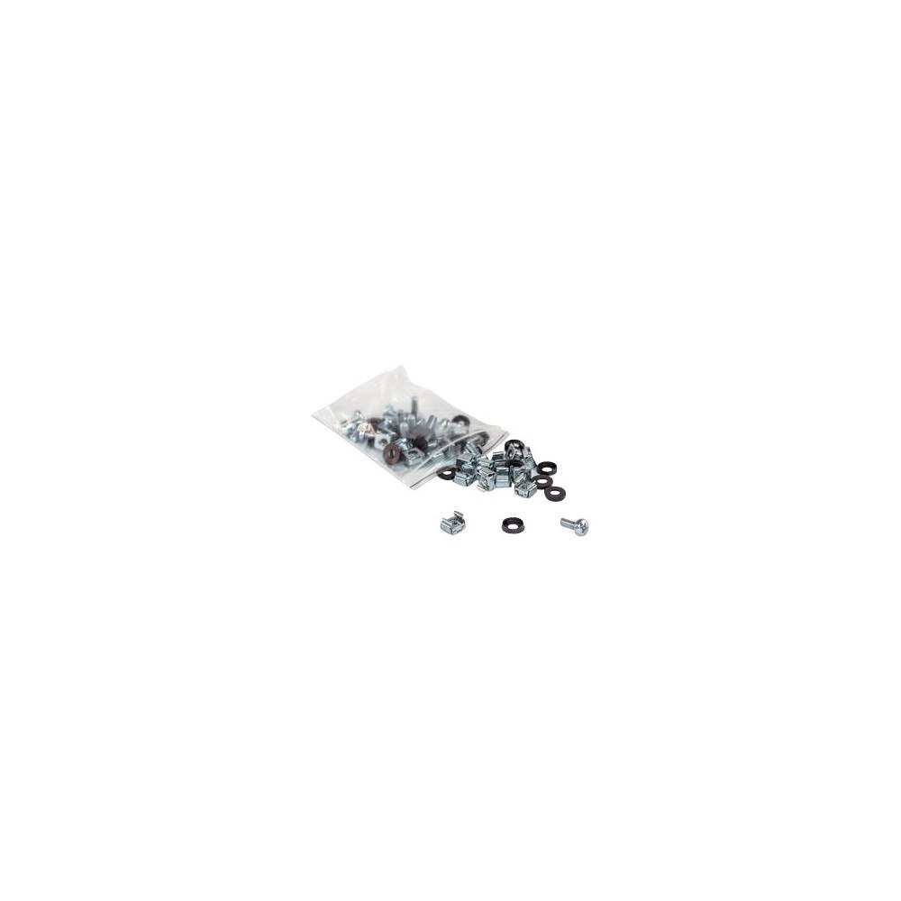 IC Intracom Intellinet Cage Nut Set, 20 Pack - M6 Nuts, Bolts and Washers, Suitable for Network Cabinets/Server Racks, Plastic Stora...